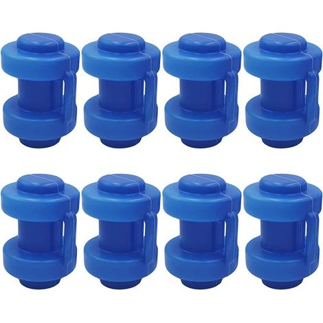 8 Pièces Embouts de Trampoline, Trampoline Embout de Poteau pour Les Piquets de Filet du Trampoline, Filet de Sécurité Pièces de Rechange Résistants aux Intempéries Embouts Diamètre 25MM (1/5)