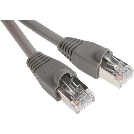 Câble Ethernet cat 5e Avec connecteur Gris / , STP, 1m ( Prix pour 1 ) (1/2)