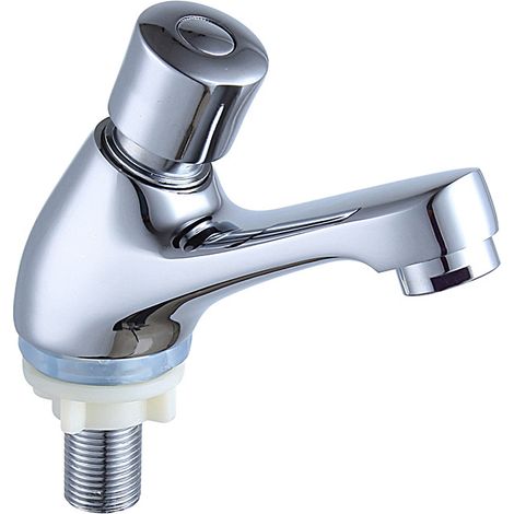 Mitigeur de lavabo temporisé avec mitigeur à levier latéral Chromé (1/5)