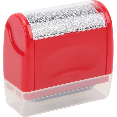 Tampon de confidentialité, rouleau photosensible, fenêtre amovible, boîtier compact, rouleau de protection d'identité, tampon rouge