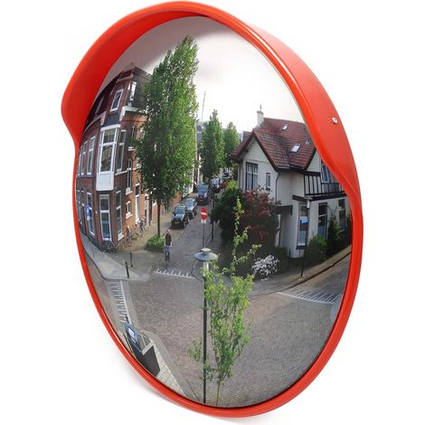 GARRYFIZH Miroir routier flexible et convexe, 30 cm de diamètre, pour la sécurité routière et la sécurité des commerces, pour des poteaux de 60-72 mm de diamètre (1/5)