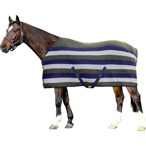 125 cm, Dunkelgrau / Bordeaux / Grau: Fleece-Decke mit Metallfrontverschluss Profi-Modell (1/5)