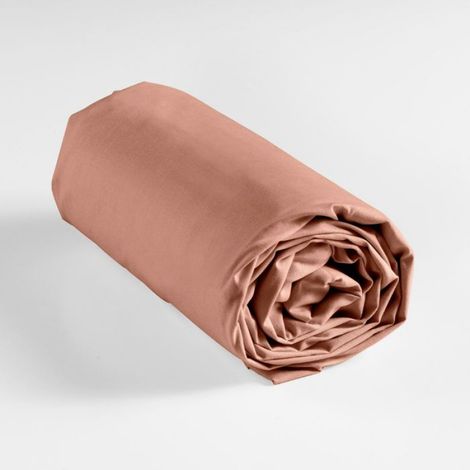 Drap-housse 180 x 200 cm LINA Blush 100% coton 57 fils – Bonnet 30 cm (1/5)