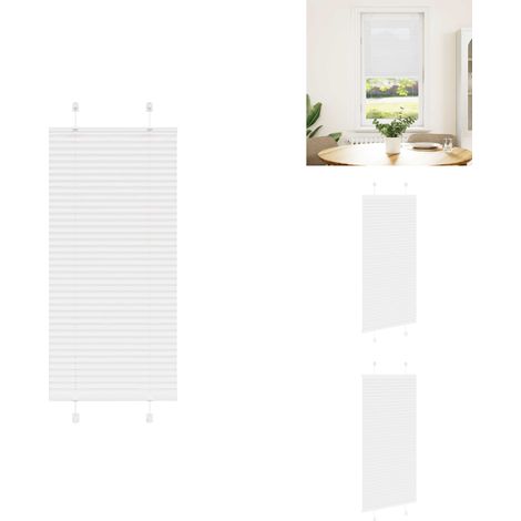 Plissee Weiß 55x100 cm Stoffbreite 54,4 cm Polyester - Plissee - Plissees - Faltrollo - Jalousie (1/5)