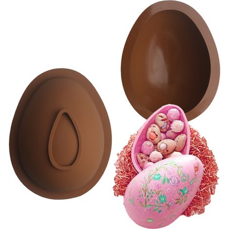 Moule en Silicone pour Œufs de Pâques 3D, Bombe au Chocolat, Mousse et Gâteaux - Outil de Pâtisserie DIY (1/5)