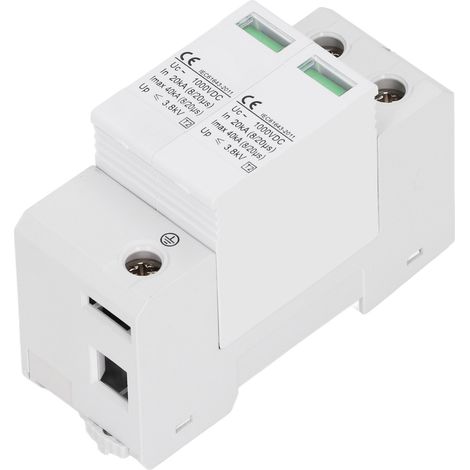 Dispositif de protection contre les surtensions 1000 V CC 40 kA pour système photovoltaïque, blanc, 2P (1/5)