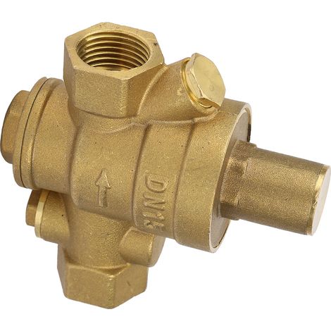 Soupape de réduction réglable en laiton DN15 avec filtre intégré pour eau, huile et gaz (1/5)