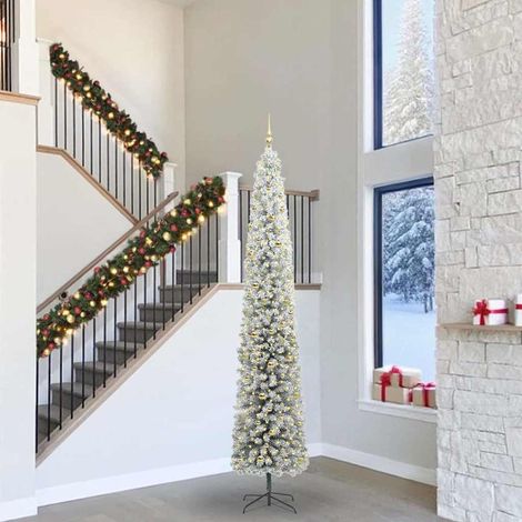 vidaXL Árbol de Navidad artificial Verde y blanco 300 cm (1/5)