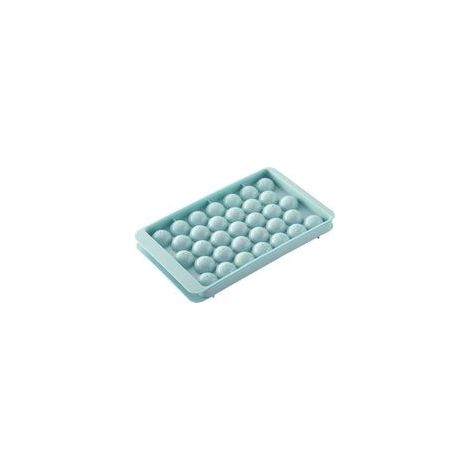 3 Pack Bac à 33 glaçons Ronds, Moule réutilisable,99 Glaçons Ronds pour Rafraîchir Whisky, Cocktails, Café - Bac a Glacon Sphériques Démoulage Facile, Turquoise (1/5)