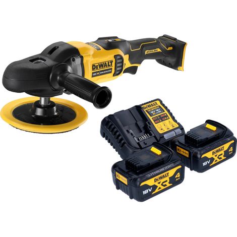 Pulidora excéntrica con batería DeWalt DCM 849 M2, 18 V, 180 mm, sin escobillas + 2 baterías de 4,0 Ah + cargador (1/3)