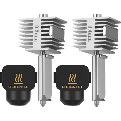 Upgrade A1/A1 Mini Hotend 2pcs 0.2mm+0.4mm Stainless Steel Nozzle Quick-SwapIntegrated StructureFast Speed (1/5)