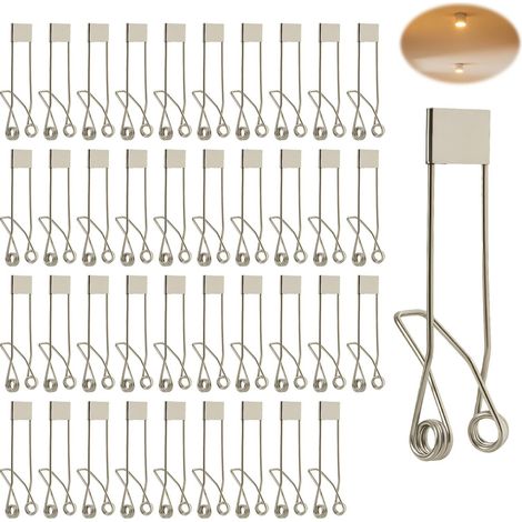 Pinces à Ressort Plafonnier,60 x 20 mm,Clips à Ressort Spot Encastré,Accessoires de Fixation Diode Électroluminescente, Plafonniers et Projecteurs (1/5)