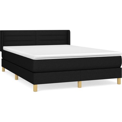 Maison Exclusive - Boxspringbett mit Matratze Schwarz 140x190 cm