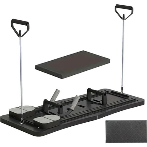 Planche abdominale (noire), multifonctionnelle, kit d'équipement Pilates, équipement de fitness (1/5)