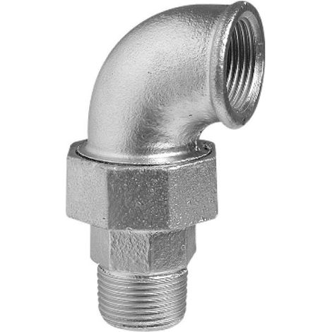 GOMITO CON BOCCHETTONE A 90°  SEDE PIANA M/F 1&quot