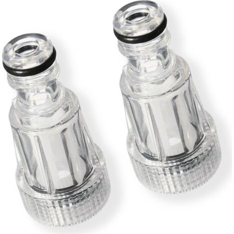 Universal Crystal Clear 3/4" High-Pressure Washer Inlet Water Filter Connector Nipple/Nozzle Accessory (Pack of 2) (1/5)