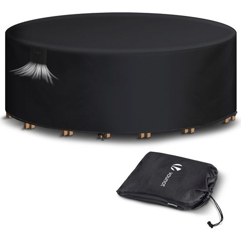 Vounot – Housse salon de jardin 420D – Protection anti-UV – Étanchéité 3000PA – Coutures renforcées – Cordons de serrage et boucles de fixation