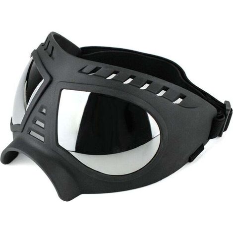 Lunettes de protection pour chiens moyennes à grandes lunettes de soleil UV pour chiens coupe-vent et neige à monture souple pour la Protection des yeux des chiens à long museau (1/4)