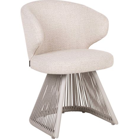 Chaise de repas extérieure beige en corde - beige alpine (1/5)