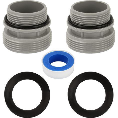 2 Pcs Adaptateurs de Tuyau pour Piscine 4560 Raccord de Pompe à Piscine Kit pour Connecteur de Tuyau 40 mm à 1 1/2 Pouces (1/5)
