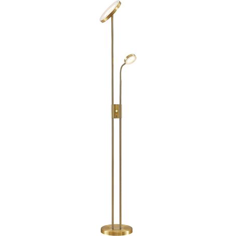 Lindby Lámpara de pie LED 'Seppa' en Dorado Metal