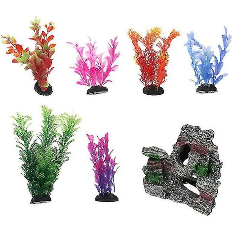 6 Stück Wasserpflanzen aus Kunststoff