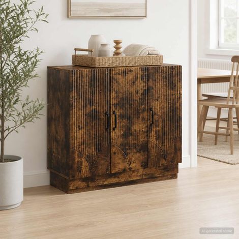 vidaXL Credenza Rovere Fumo 89 x 34,5 x 77 cm Legno (1/5)