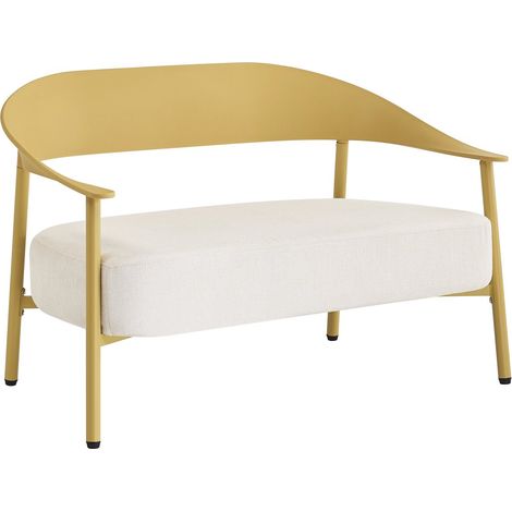Gartensofa aus Kunststoff und Metall "Céora" - 2 Sitzer - Gelb