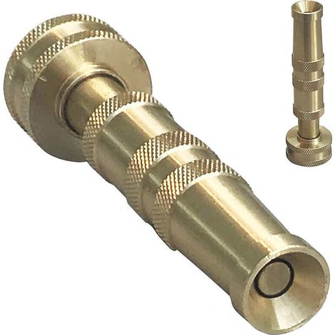 Pistolet d'arrosage robuste en laiton de 10 cm (4 pouces) avec buse réglable pour tuyau d'arrosage (1/5)