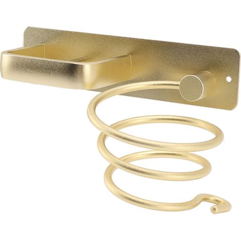 Support pour sèche-cheveux et lisseur, étagère de rangement en aluminium, décoration intérieure (1/5)