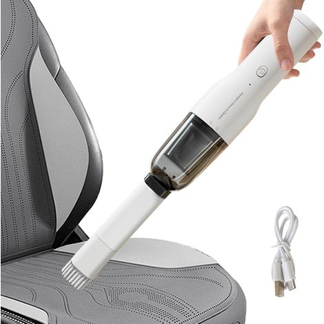 Aspirateur pour voiture léger et portable sans fil Aspiration puissante, batterie longue durée, buse plate étendue avec câble de charge USB, nettoyage (1/5)
