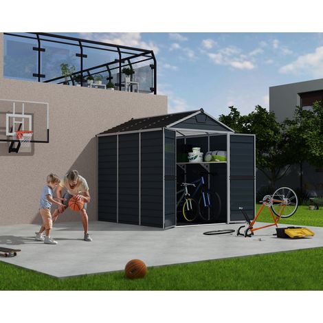 Palram - Canopia – Abri de jardin résine Skylight 4,2m² – Panneaux polycarbonate incassables – Cadre aluminium renforcé – Résistant aux intempéries