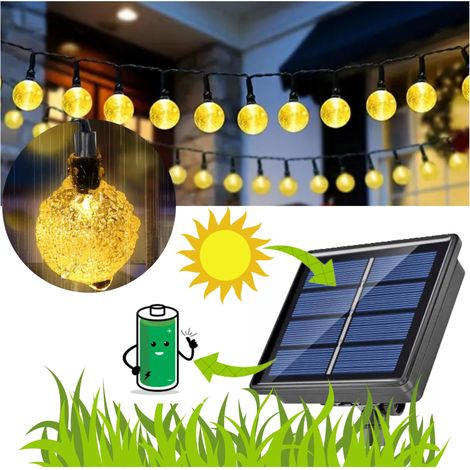 Solar-Gartenkugeln 7M 50 LEDs weiß (1/5)