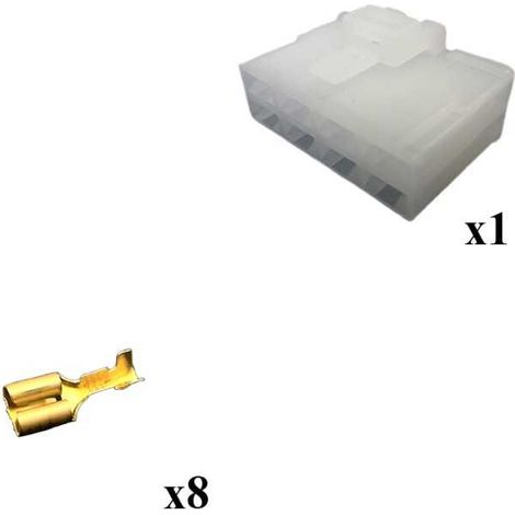 Kit Connettore Series 250 Faston 6 Maschio 8 Vie