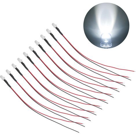 de 10 diodes électroluminescentes DEL de 5 mm précâblées