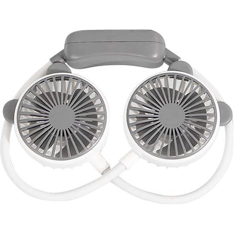 Portable Foldable Neck Fan, Portable, USB Rechargeable, Hands-Free, Mini Hanging Fan for Office and Travel, White (1/5)