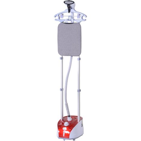 Centre de repassage vapeur, réservoir amovible, barre télescopique, rouge, 1950W, 2 L, 32g/min, pour linge maison bureau (1/5)