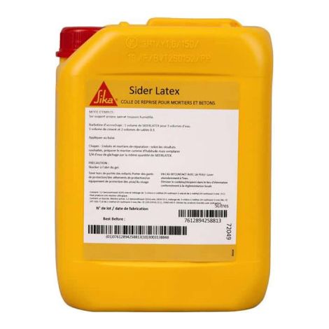 Kleber für Mörtel und Betone - SIKA SiderLatex - Milchweiß - 5L