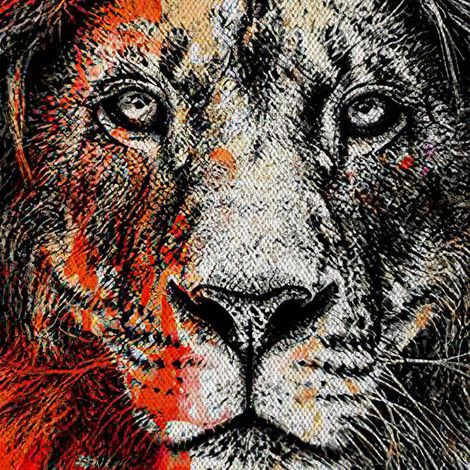 Leon - Quadro Canvas Contemporaneo su telaio in legno - Misura: 50x70 cm (1/4)