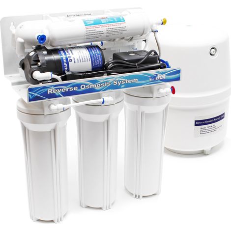 Naturewater Impianto osmosi inversa, filtrazione a 5 stadi 180 l/giorno, con pompa e serbatoio (1/5)
