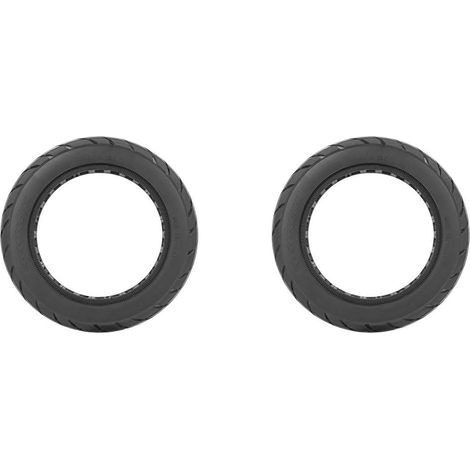 2 pneus pleins en caoutchouc 10 x 2,125 pour trottinette électrique Ninebot F20 F25 F30 F40, remodelés et renforcés, 10 pouces (1/5)