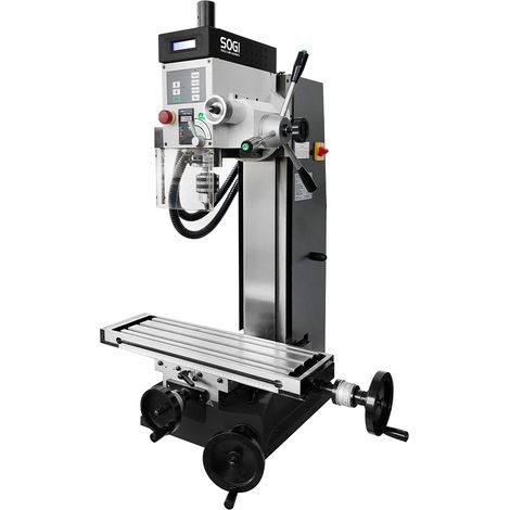 Fresatrice verticale SOGI S3-70D con motore brushless 230 V - maschiatura - testa inclinabile