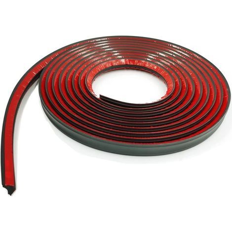 5 Mètres Garniture de moulure flexible,Bandes de Calfeutrage,Auto-adhésif,Pour Coins de Baignoire,Toilettes,Comptoirs,Plinthe,Bord du Sol et du Carrelage,25mm Noir (1/5)
