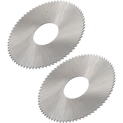 Konvolut aus 2 HSS-Kreissägeblättern (Hochgeschwindigkeitsstahl) für industrielle Fräsarbeiten, 40 x 0,5 mm, 72 Zähne (1/5)