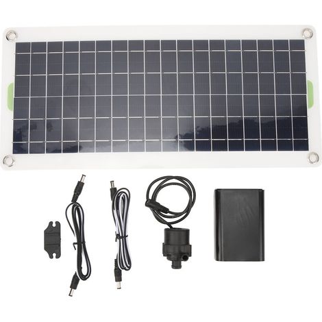 Jeffergarden Pompe à eau solaire 12V, 4 DB, faible bruit, 19W, générateur de fontaine d'eau à énergie solaire, pour maison, voiture, bateau, jardin, 50W-DOU