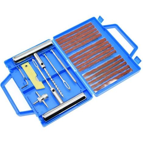 Kit de réparation de pneus 22 pièces – Outils professionnels pour voiture, moto, camion, VTT, tracteur, camping-car, SUV et 4x4 – Réparation rapide et durable sur place (1/5)