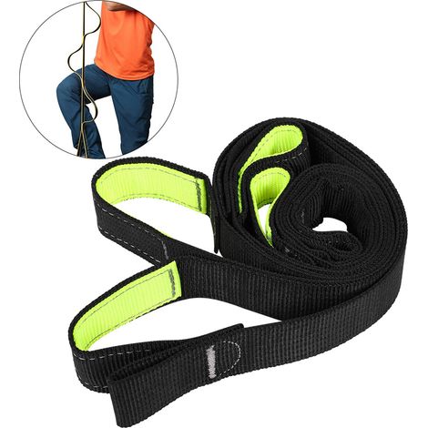 Sangle de sécurité réglable pour escalade et randonnée, pédale d'appui robuste pour équipement d'alpinisme.