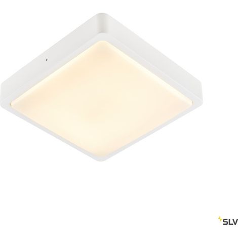 AINOS SENSOR, applique plafonnier ext carré blanc LED 18W 3000K/4000K détecteur - SLV - 1003451 (1/5)