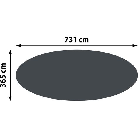 Revêtement pour piscine/pool, bâche thermique, épaisseur: 400 µm - ovale 7,31x3,65m, noir (1/3)