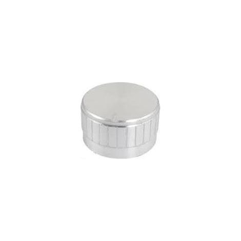 Perilla de potenciómetro plateada GSL40
